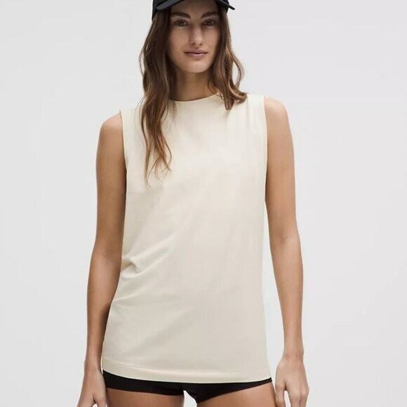 lululemon athletica Tops - NWT Lululemon Size Large All Yours Organic Cotton Tank LTIV Ivory M